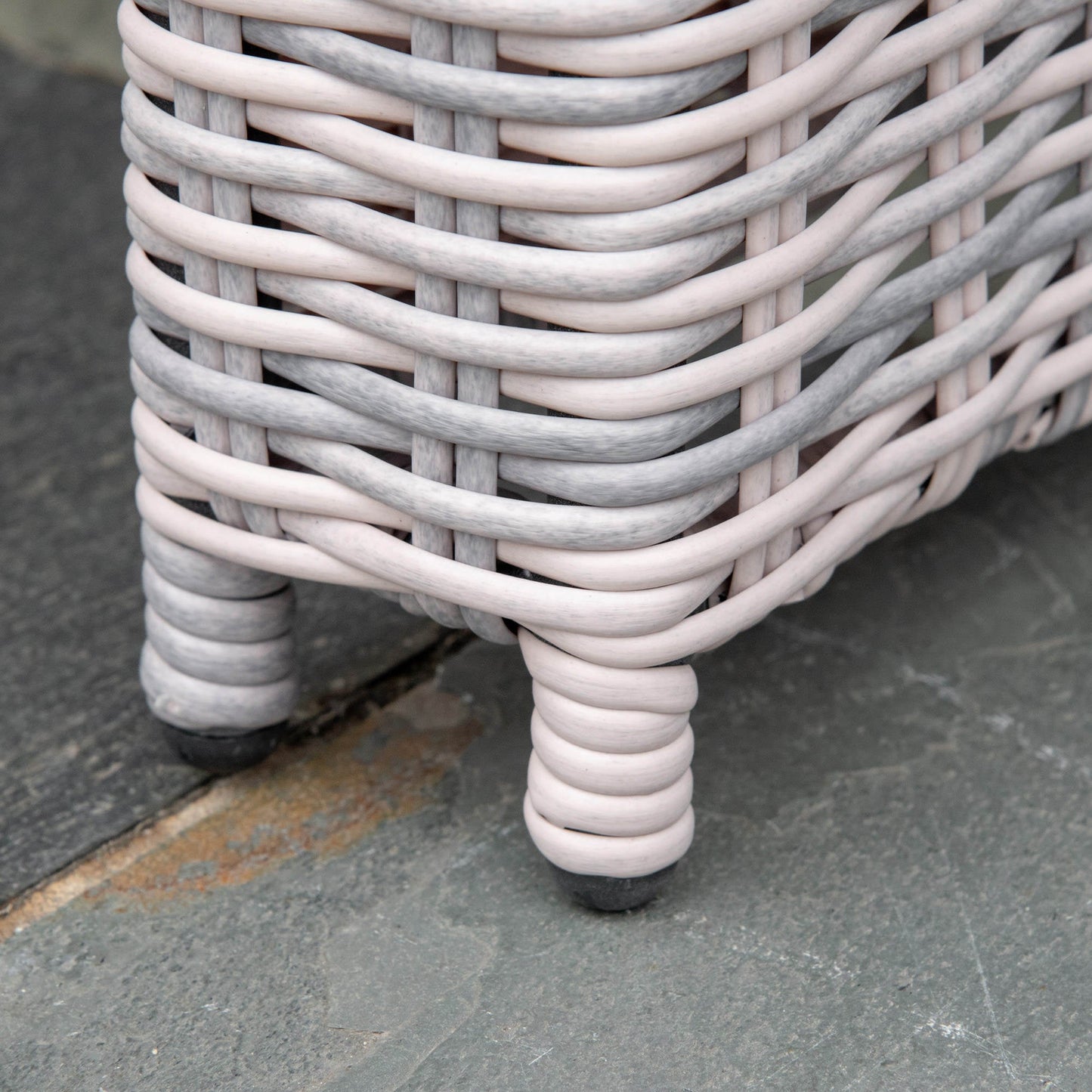 7-Pieces Patio Wicker Rectangular Garden Dining Set