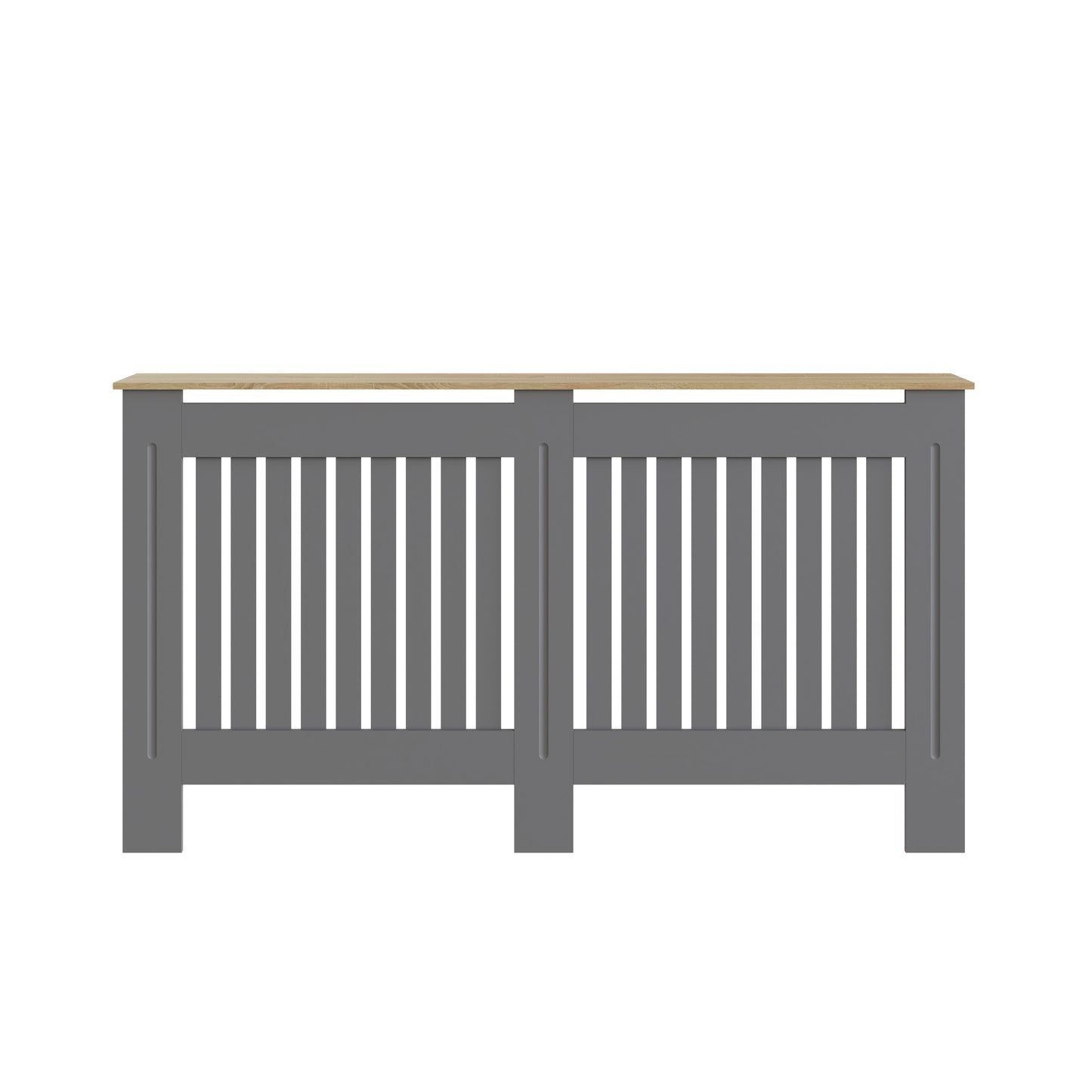Longslow Large Radiator Cover Grey & Oak 1 Shelf