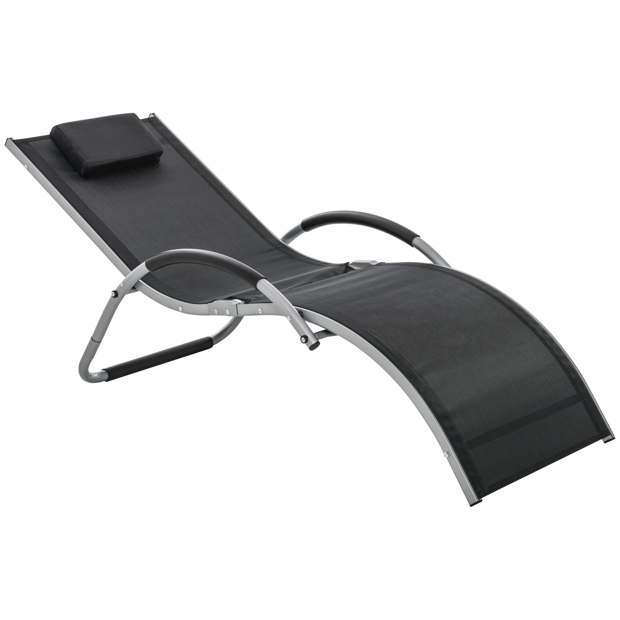 Lounger Chair Portable Armchair with Removable Pillow for Beach
