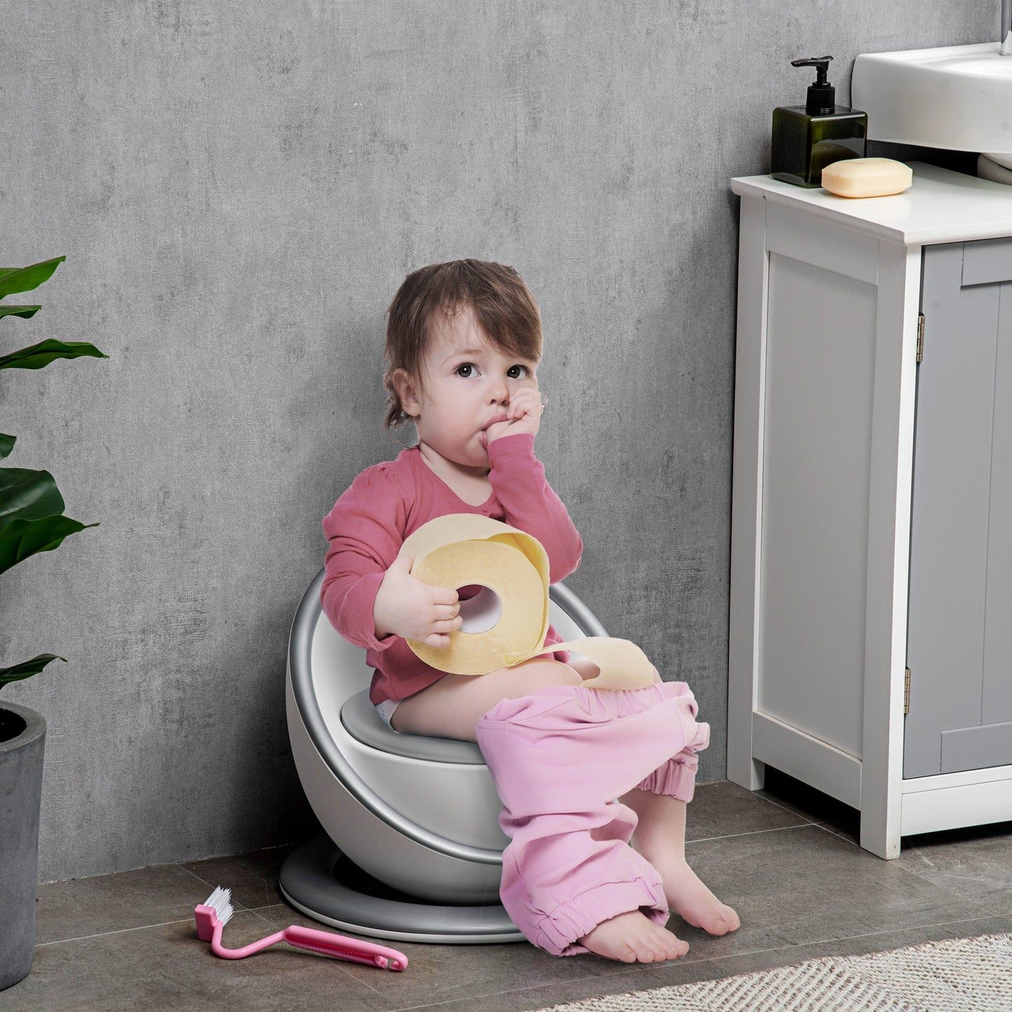 Kids Potty Training Toilet with Brush