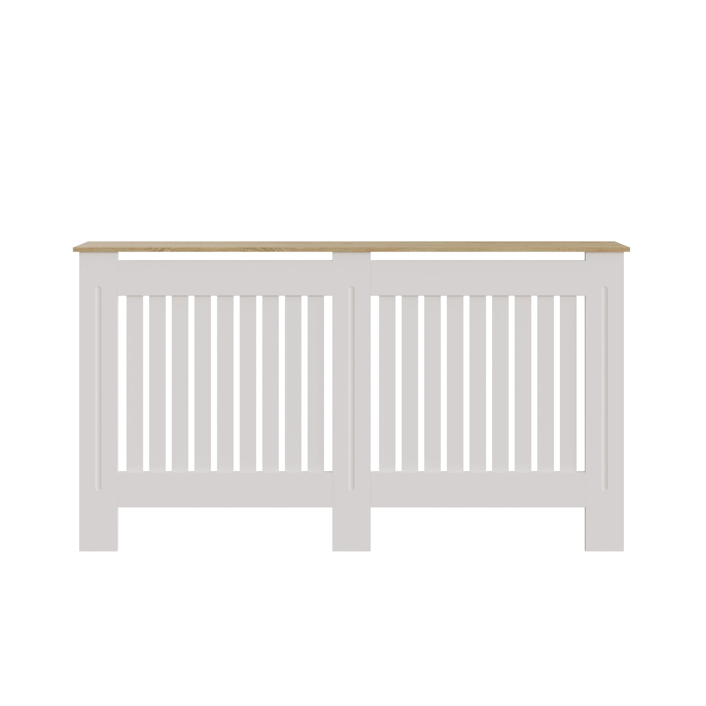Longslow Large Radiator Cover White & Oak 1 Shelf