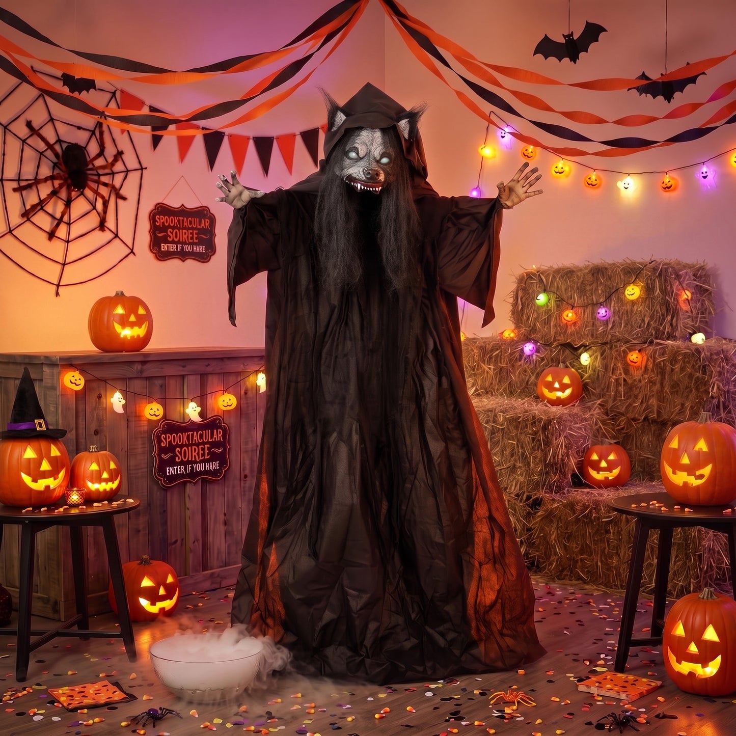 Animated Werewolf Halloween Decoration - 170cm