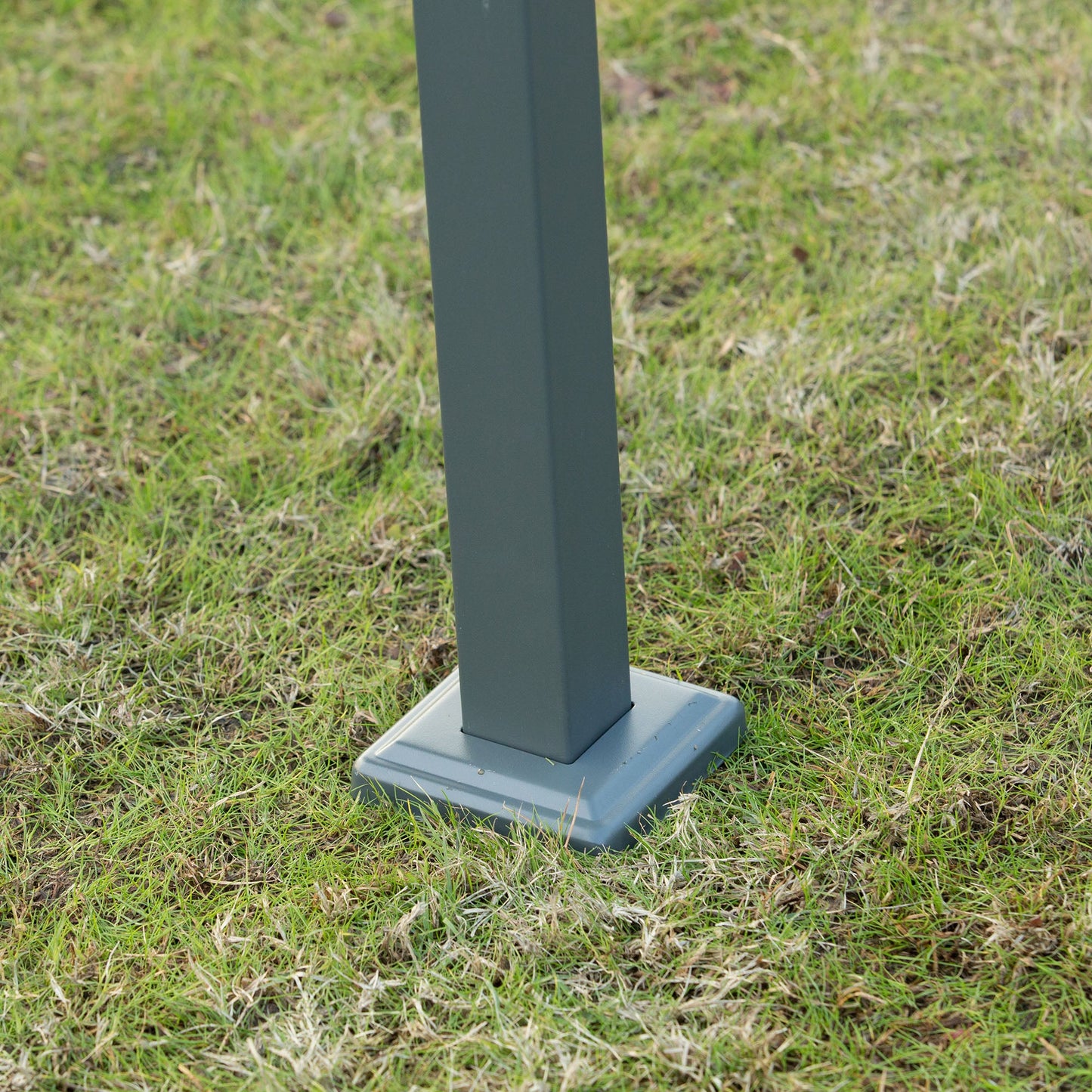 3 x 2m Metal Pergola Gazebo Patio Sun Shelter Grape Tent Retractable Canopy Grey