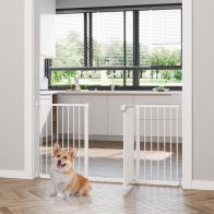 See more information about the Pawhut Adjustable Safety Gate Dog Barrier For Doorways
