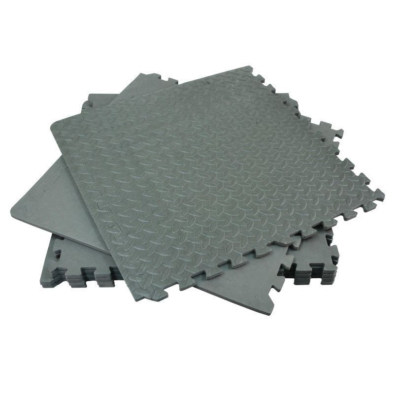 Rolson 6 Piece Floor Mat & 10 Edges - Grey