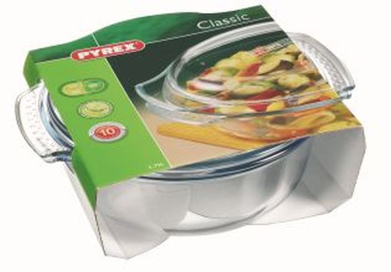 Pyrex Round Casserole Dish Easy Grip 3.75L