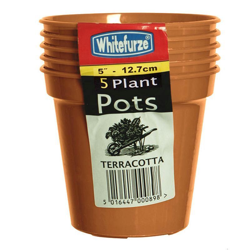 Pack 5 12.7cm (5inch) T Grow Plant Pots