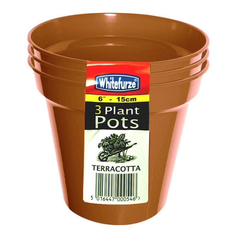 Pack 3 15cm (6inch) T Grow Plant Pots