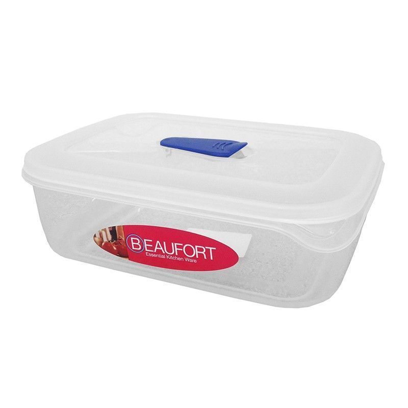 Plastic Food Container Rectangle 3 Litres - Clear by Beaufort