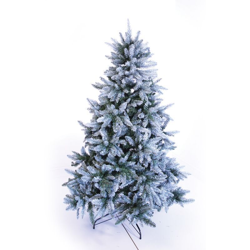 6ft Silver Fir Christmas Tree Artificial - White Frosted Green 1273 Tips 