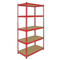 See more information about the Steel Shelving & Free Mallets 183cm - Red Set Of Five Extra Strong Z-Rax 90cm by Raven