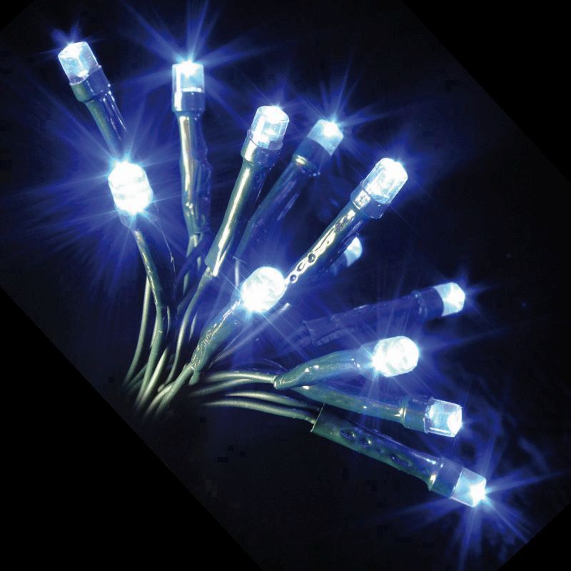 100 LED Blue Indoor Animated Christmas Fairy Lights Mains 7m