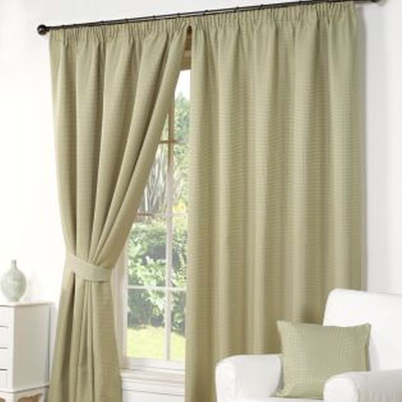 Fusion Waffle Curtains (45" Width x 72" Drop) - Green