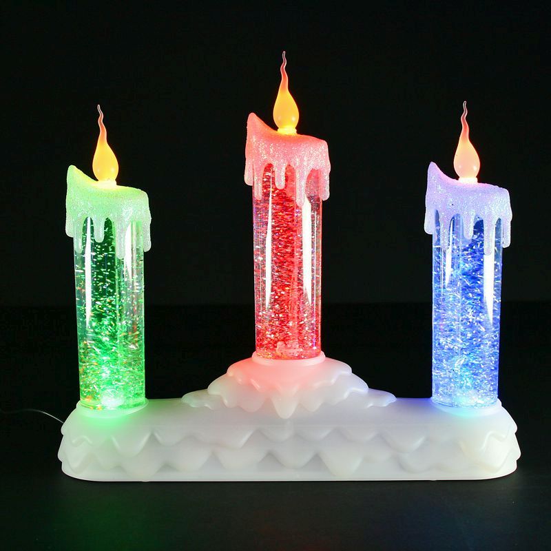 Colour Changer Candle Light with Glitter (3 Piece)