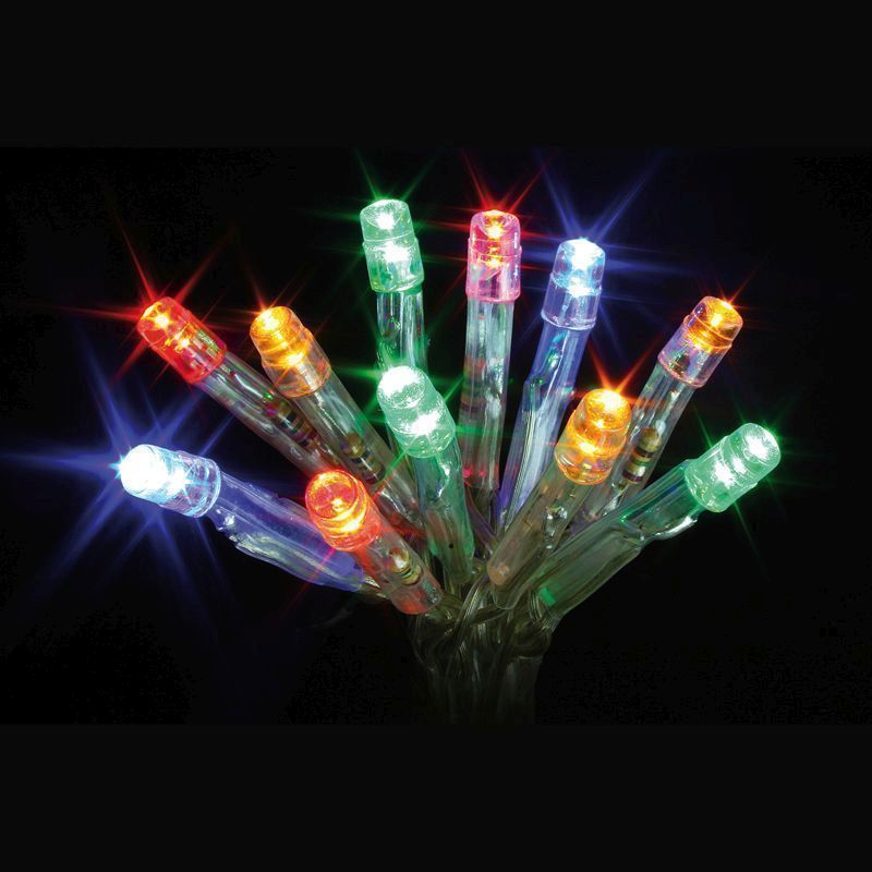 20 LED Multicolour Indoor Fairy Lights Battery 2m