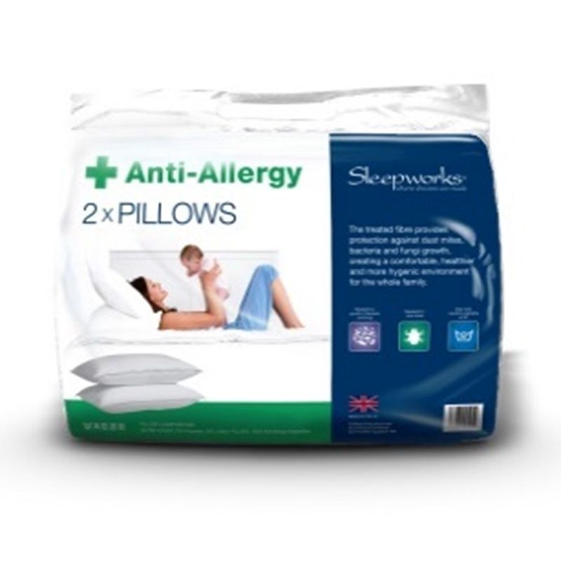 2 Pack Anti Allergy Bed Pillows