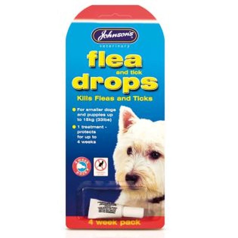 Johnsons Small Dog Flea & Tick Drops (4 Week) - Johnson