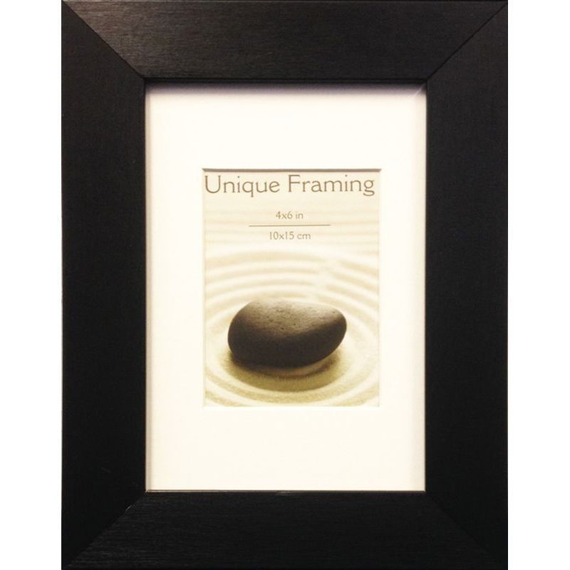 Unique Framing Black Contemporary Photograph Frame (6" x 4")