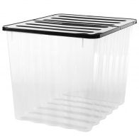 See more information about the Plastic Storage Box 110 Litres Extra Large - Clear & Black Supa Nova by Strata