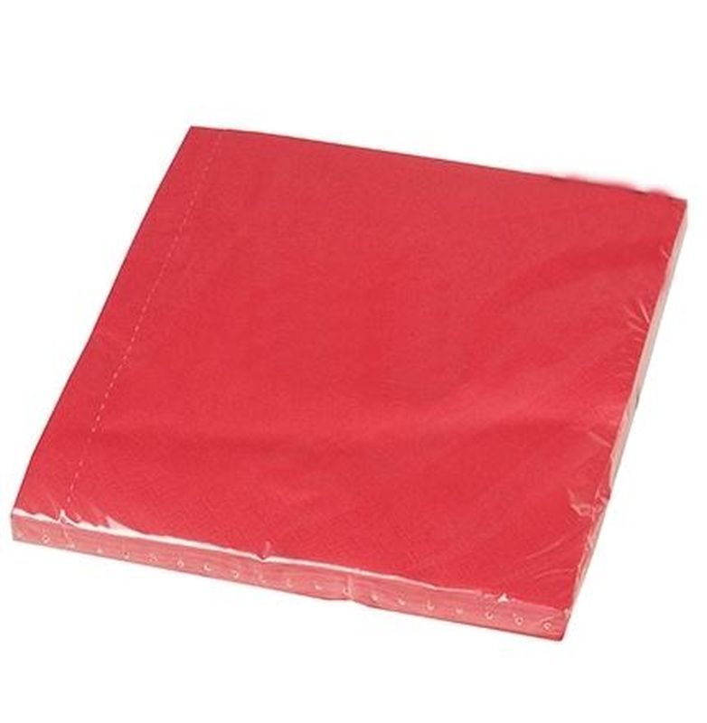 Kingfisher 3 Ply Red Napkins (Pack Of 20)