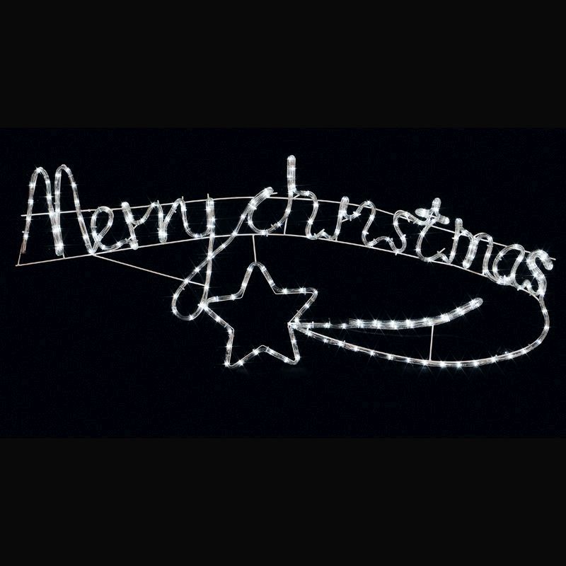 Merry Christmas Shooting Star LED Rope Light (8M)