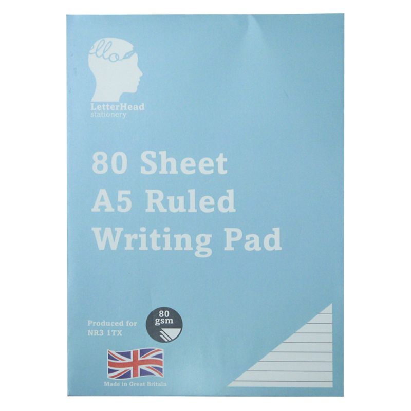 80 Sheets Ruled Writing Pad 80 gsm Size A5