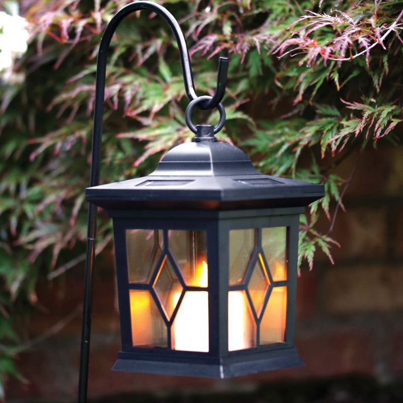 Bright Garden Solar Flicker LED Lantern