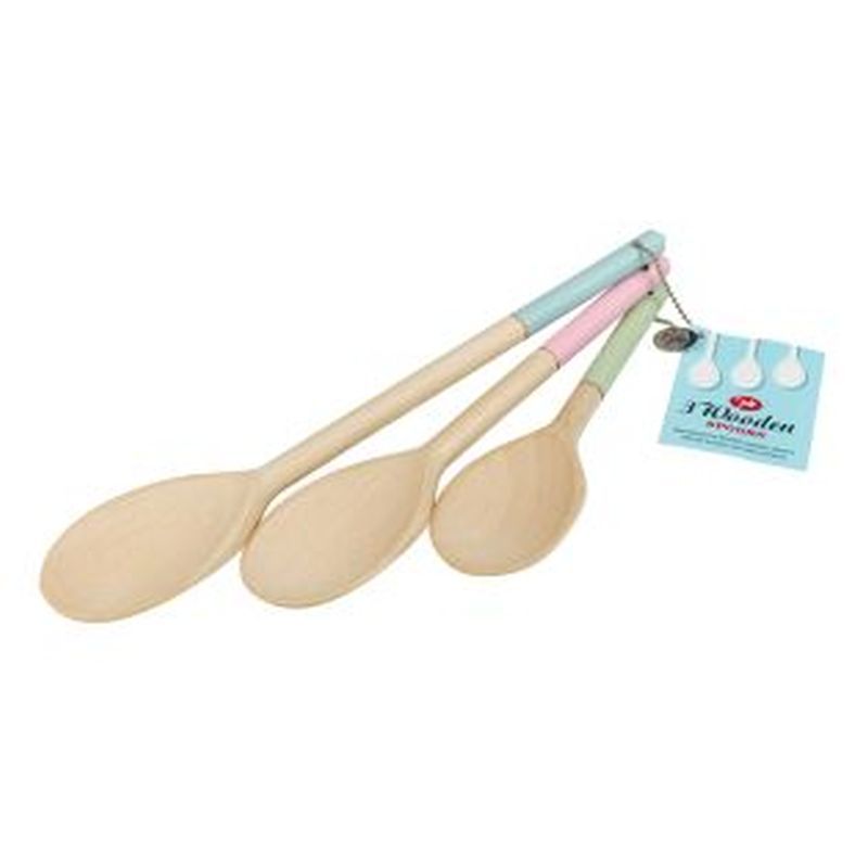 Coloured Wooden Spoons set of 3