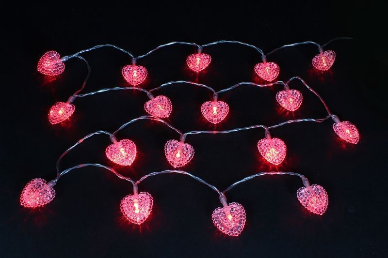 Red Heart Decoration With 24 Red Static LEDS