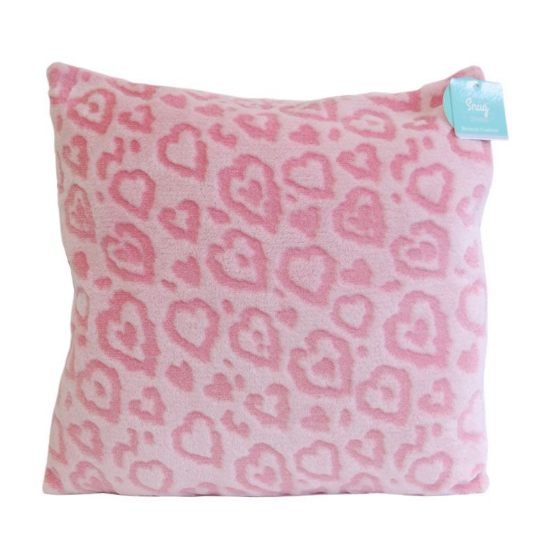 Pink Heart Burnout Cushion