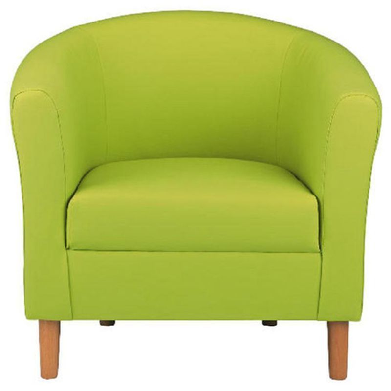 Lime Faux Leather Tub Chair - Nicole