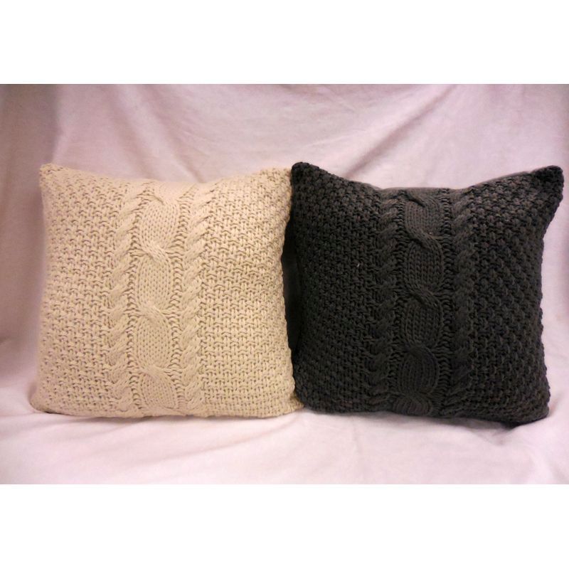 Cable Knit Sofa Cushion (2 for £10) - Cream