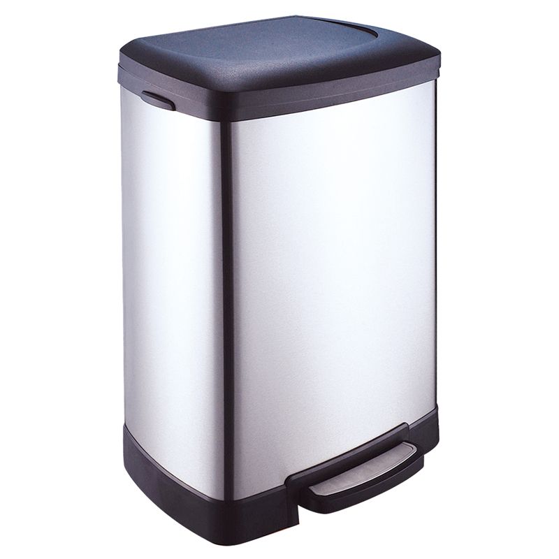 50 Litre Stainless Steel Step Bin With Slow Close Lid