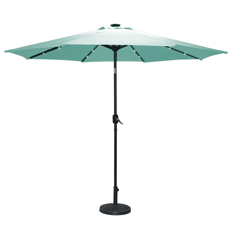 Torbay Teal Umbrella (2.7m) - with Solar Lights