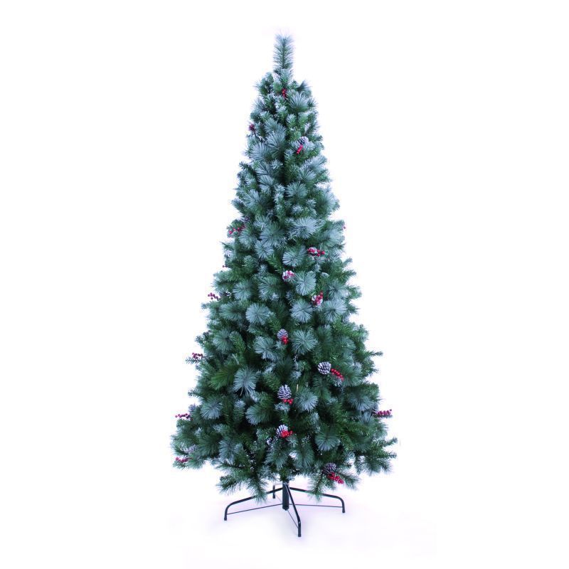 210cm (6 Foot 10 inch) Green Frosted Virginial Pine 952 TipsTree