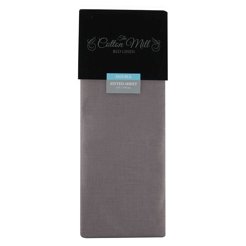 Cotton Mill Heather Double Poly Cotton Fitted Sheet