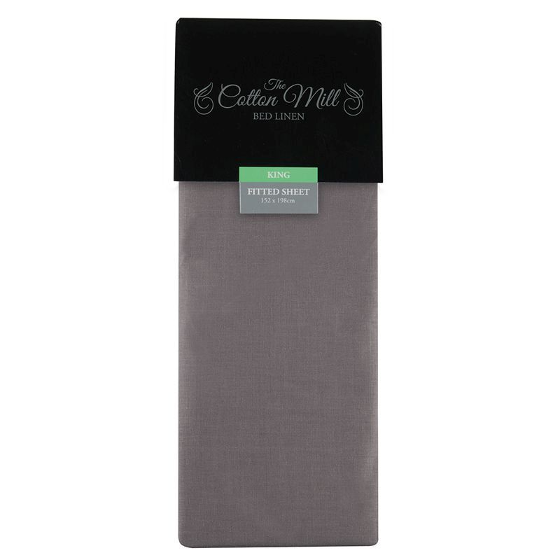 Cotton Mill Heather King Poly Cotton Fitted Sheet