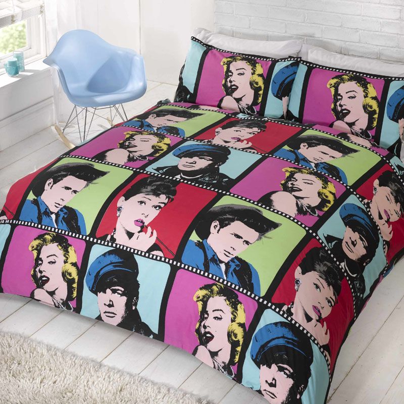 Hollywood Icons Reversible Double Duvet Set