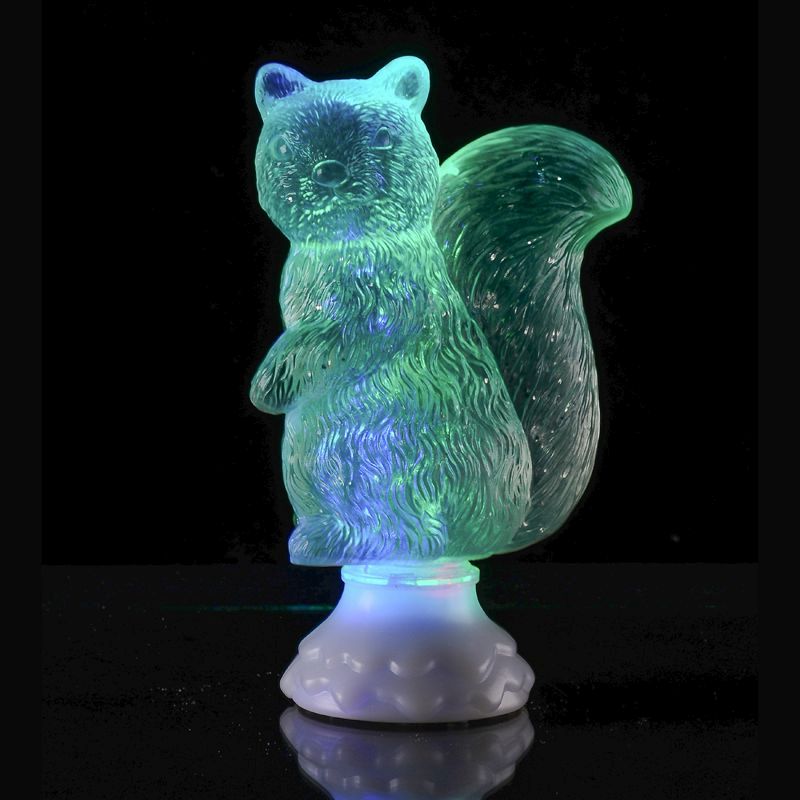 Festive LED Squirrel Light with Spinning Glitter