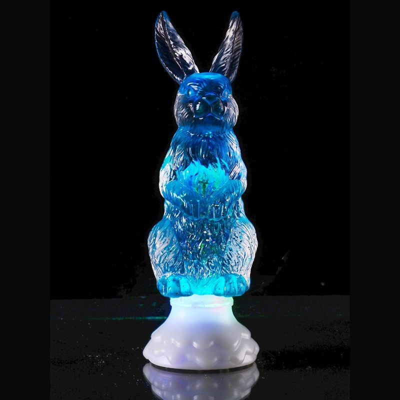 Festive LED Rabbit Light with Spinning Glitter