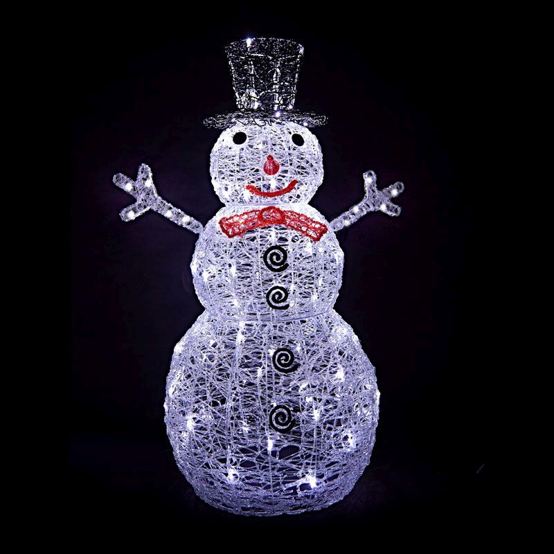 Acrylic LED Snowman Garden Decoration