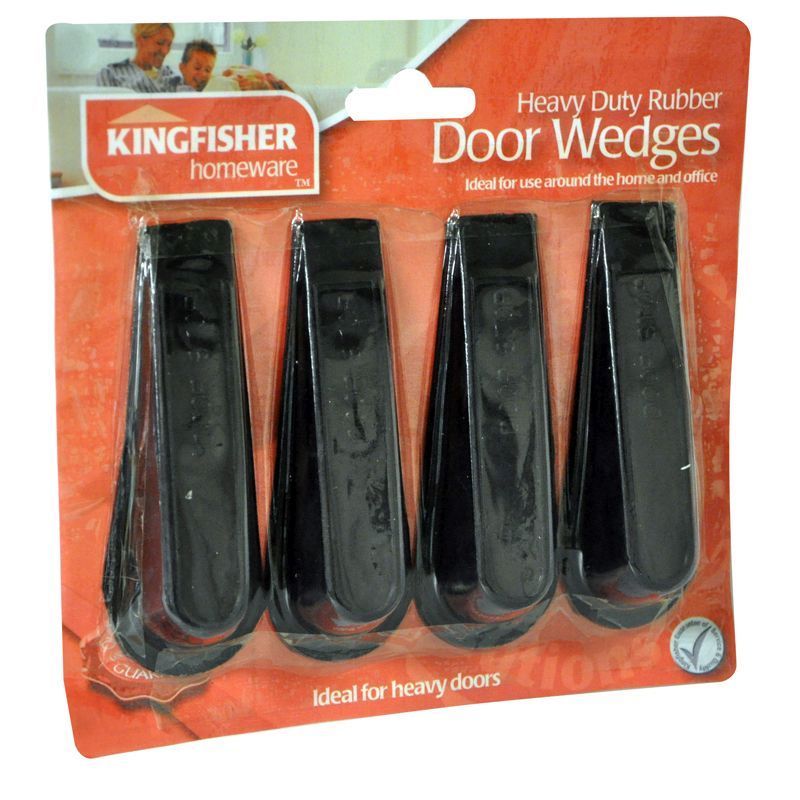Kingfisher Rubber Door Stop Wedges (4 Pack)