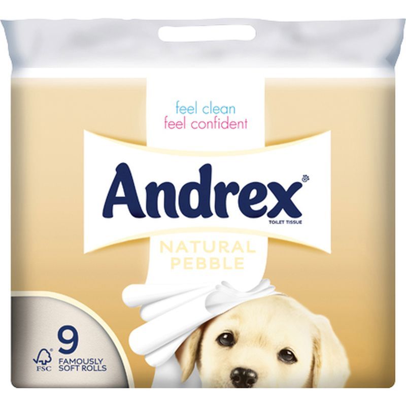 Andrex 9 Roll Natural