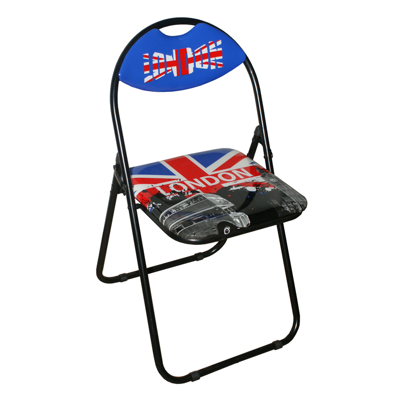 Printed Folding Chair - London Design