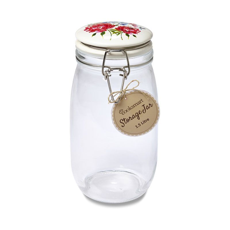 Cooksmart Storage Jar Floral 1.5 Litre