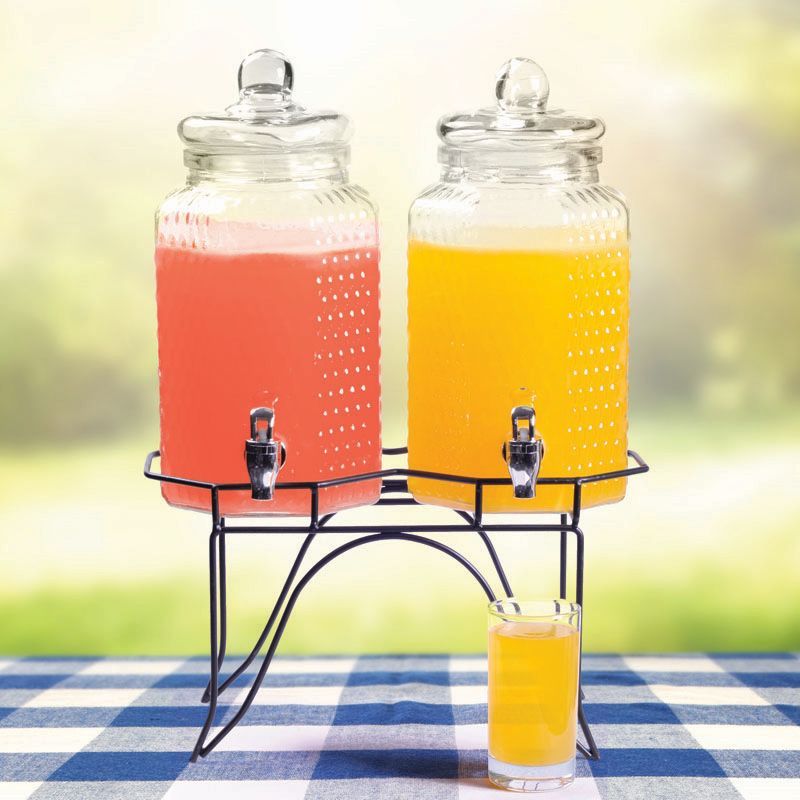 Twin Glass Drink Dispensers (3.8 Litre)
