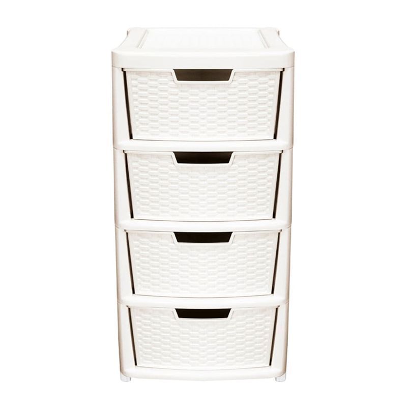 Plastic Storage Unit 4 Drawers 135 Litres Extra Large - Cream by Premier