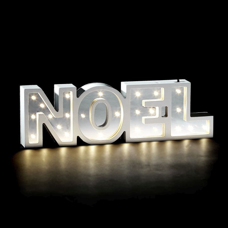 White Wood Noel LED Decoration