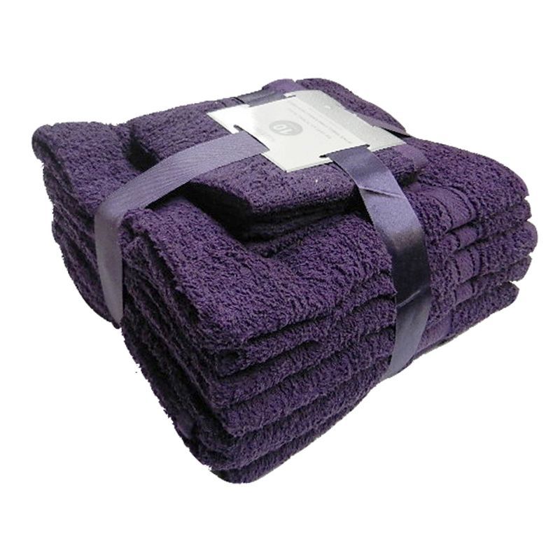 Toronto Bath Towel Bale 10 Piece Set - Purple