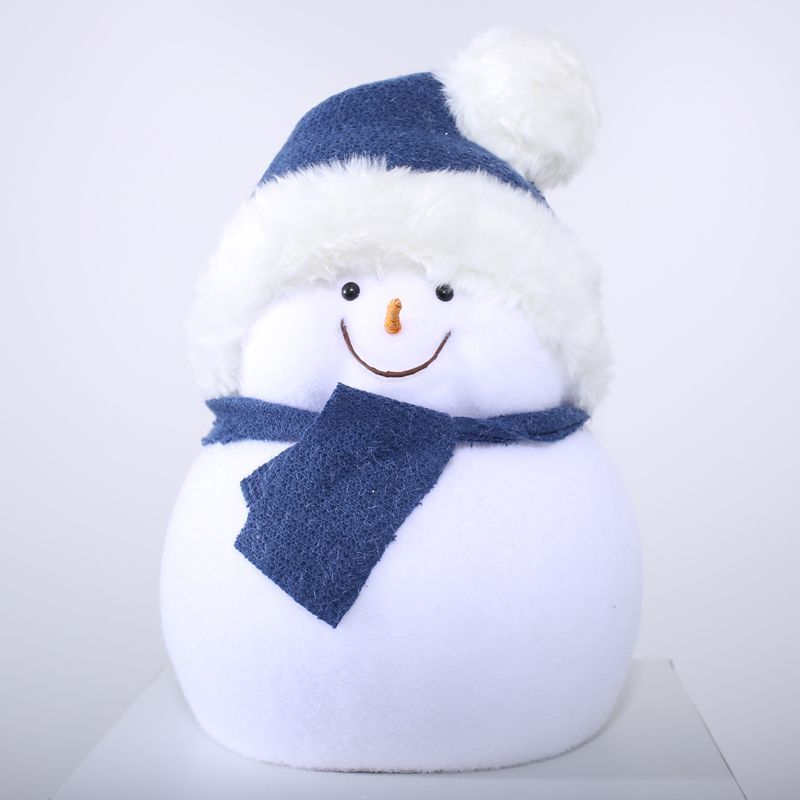 Foam Snowman With Blue Scarf Christmas Decoration